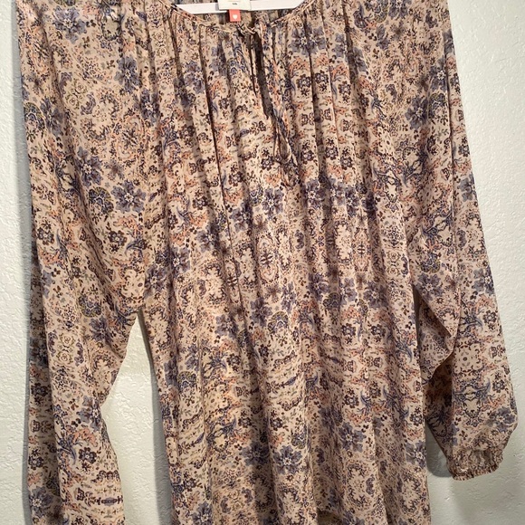 Cabi Blouse #5028 Sienna Peasant Sheer  SM - Picture 6 of 6